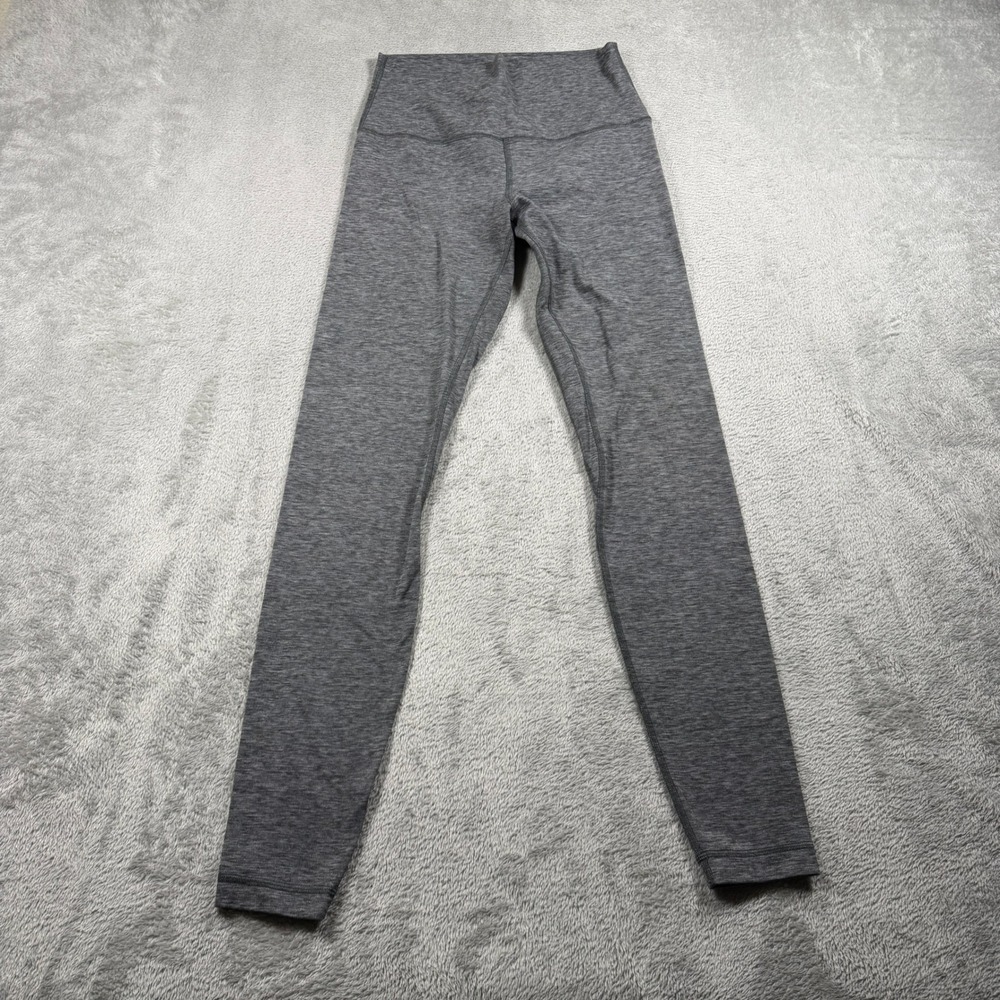 Lululemon Align High Rise Leggings Women 6 Heathered Black Gray Yoga Pants